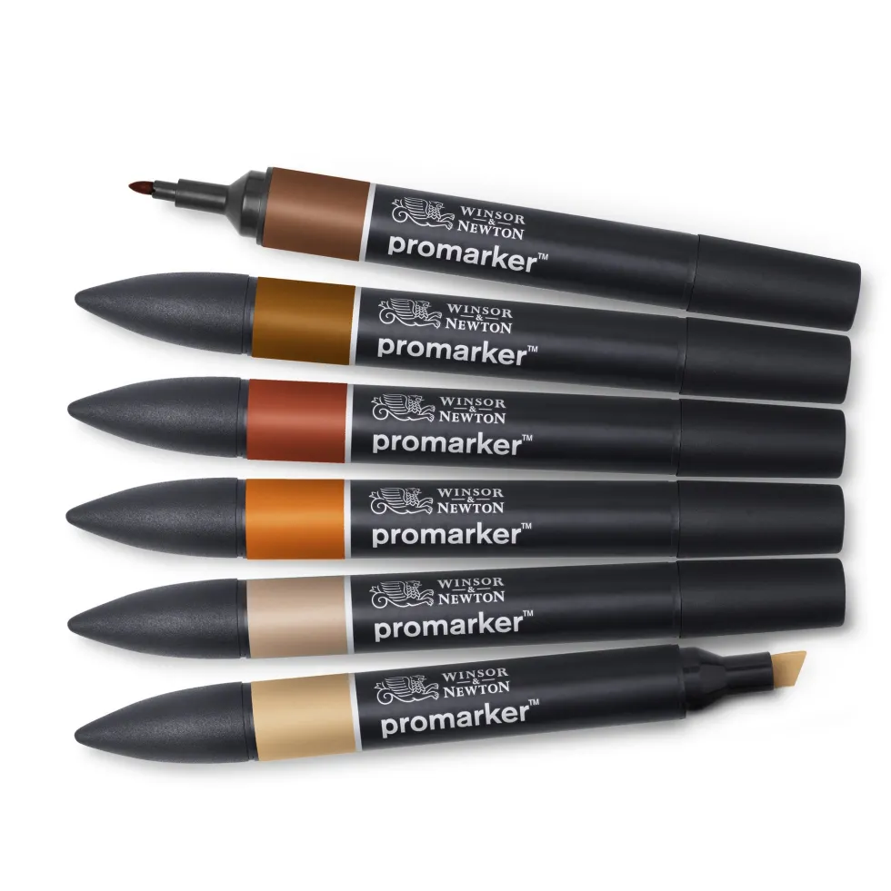 Zestaw Promarker - Winsor & Newton - Skin Tones 2, 6 szt.