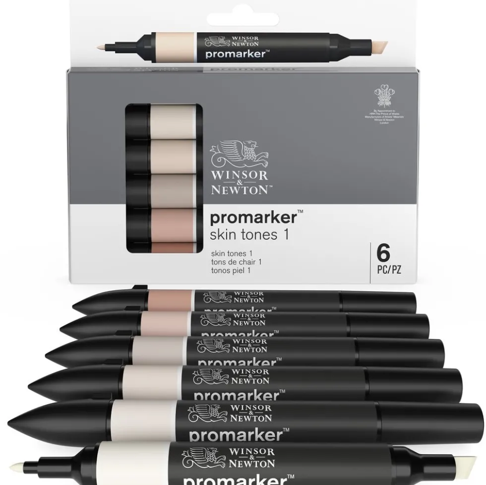 Zestaw Promarker - Winsor & Newton - Skin Tones 1, 6 szt.