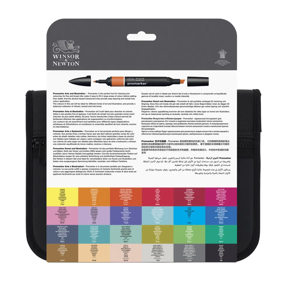 Zestaw Promarker - Winsor & Newton - Sztuka i ilustracje 24 szt.