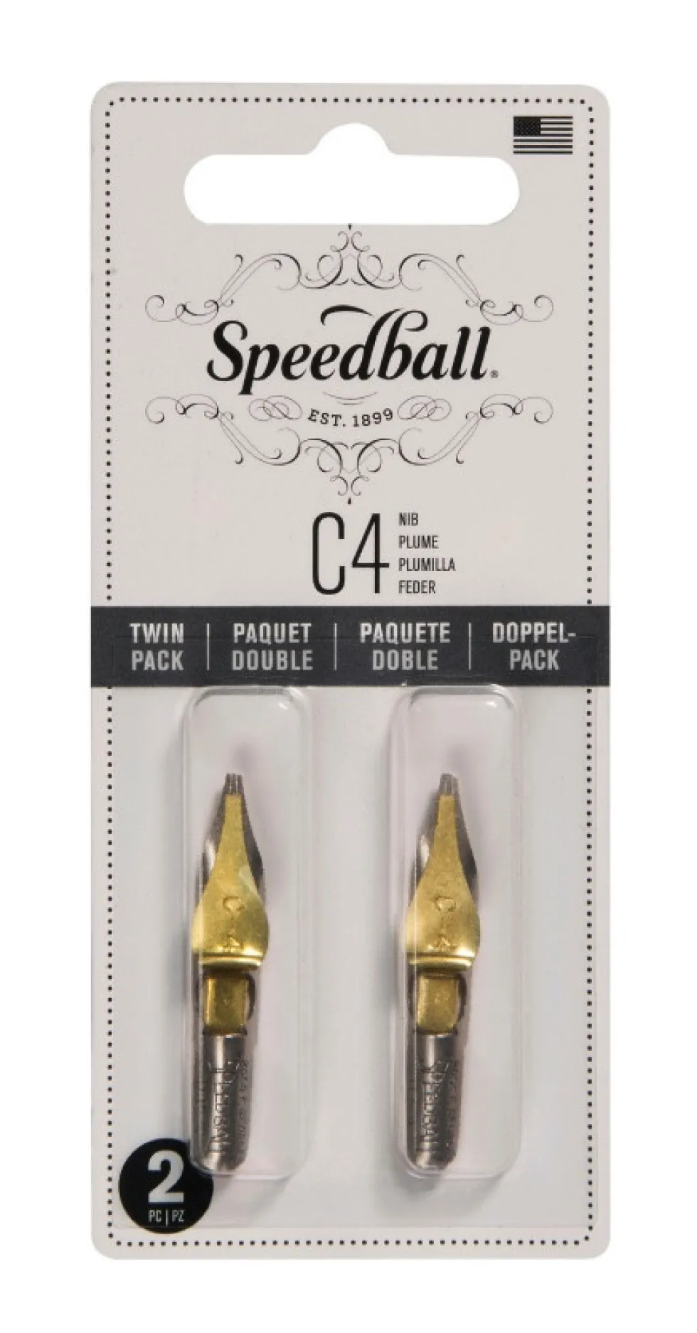 Zestaw stalówek do kaligrafii C4 - Speedball - 2 szt.