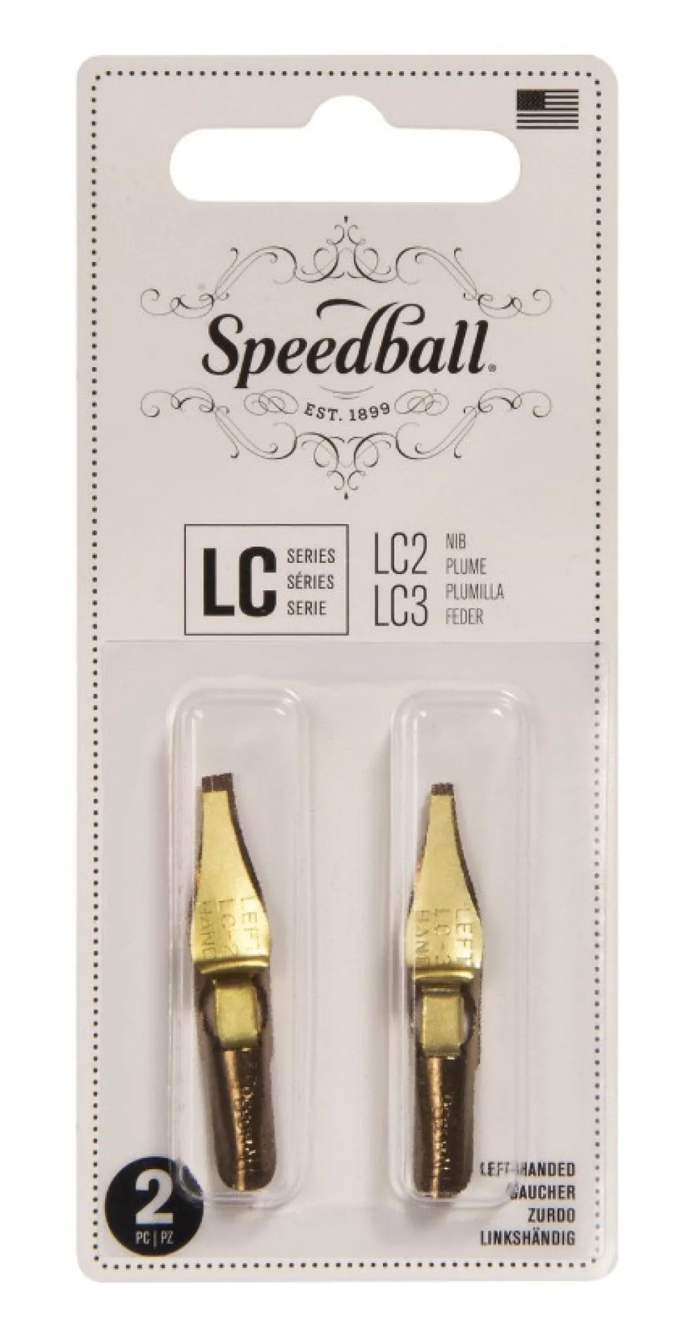 Zestaw stalówek do kaligrafii Left Hand LC2/LC3 - Speedball - 2 szt.