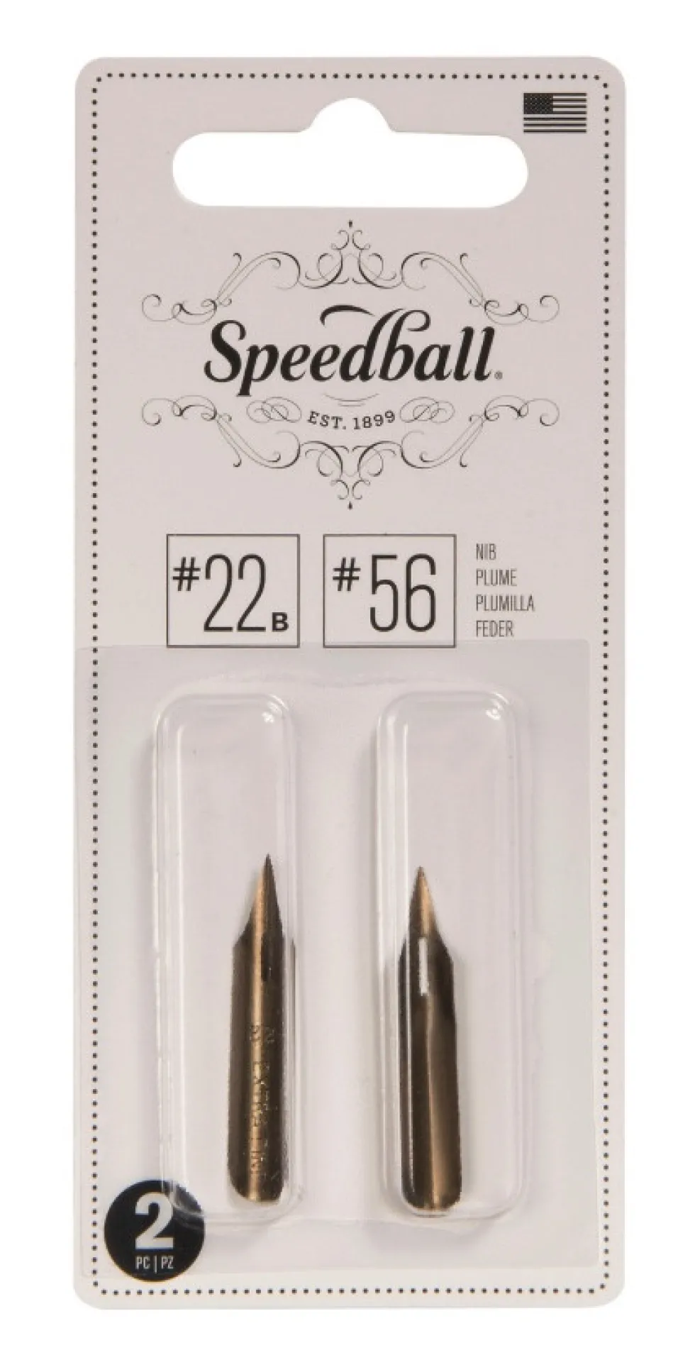 Zestaw stalówek do kaligrafii nr 22B/56 - Speedball - 2 szt.