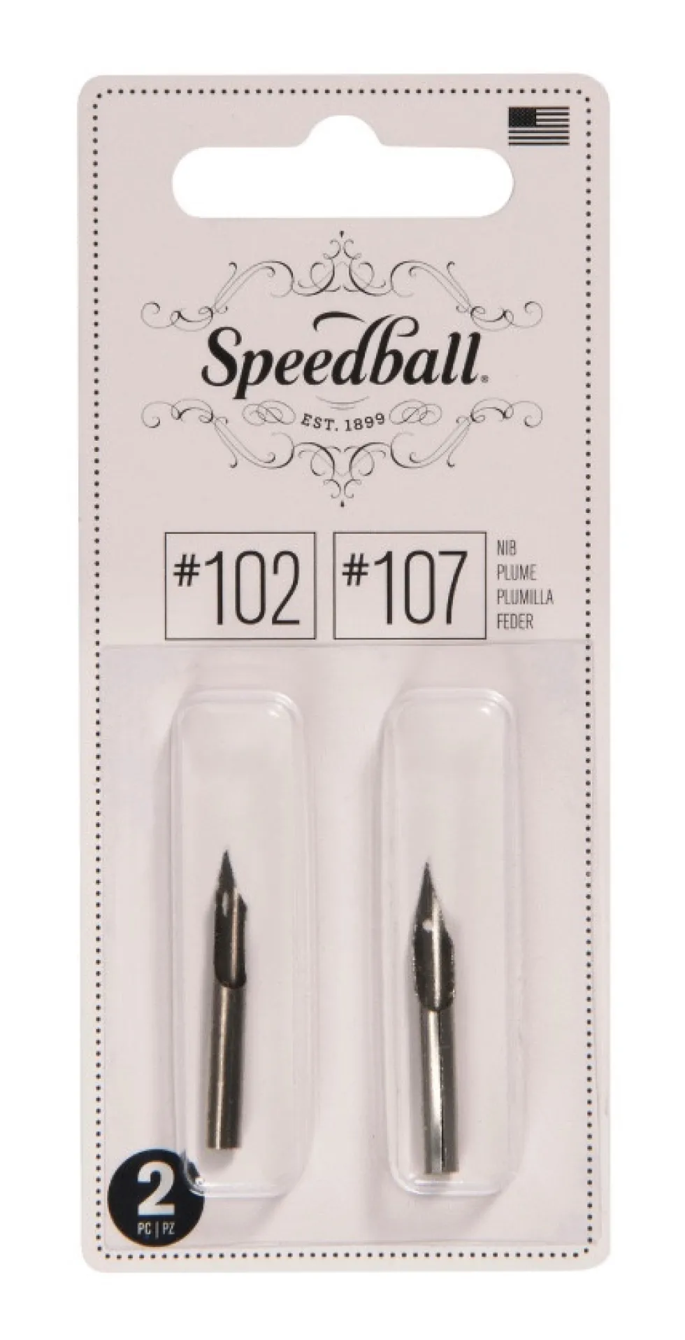 Zestaw stalówek do kaligrafii nr 102/107 - Speedball - 2 szt.