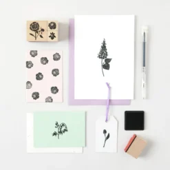 Zestaw stempli drewnianych Flowers - Paper Poetry - 9 szt.