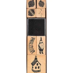 Zestaw stempli drewnianych Tinsel - Paper Poetry - 7 szt.