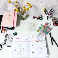 Zestaw stempli silikonowych - Paper Poetry - Bullet Journal, litery drukowane