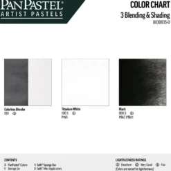 Zestaw suchych pasteli PanPastel Blending & Shading - 3 kolory