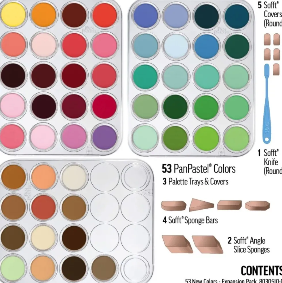 Zestaw suchych pasteli PanPastel Expansion Pack - 53 kolory