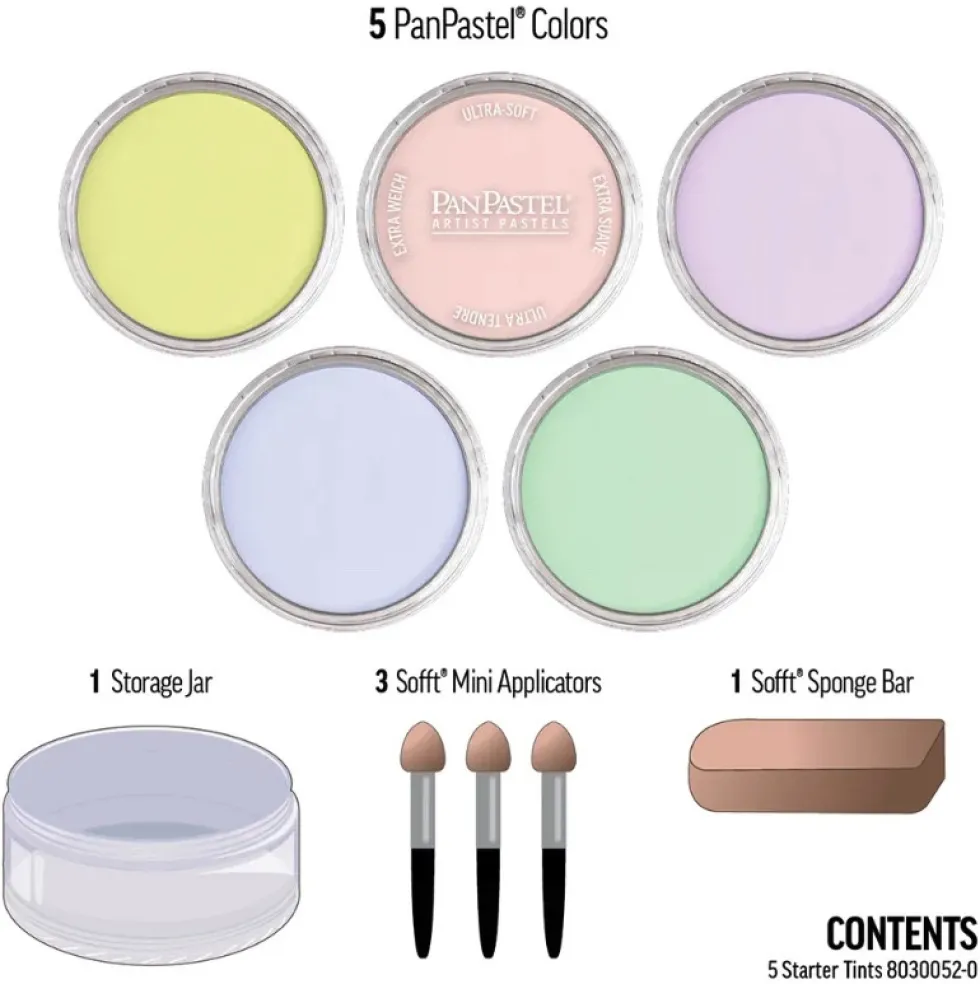 Zestaw suchych pasteli PanPastel Starter Tints - 5 kolorów
