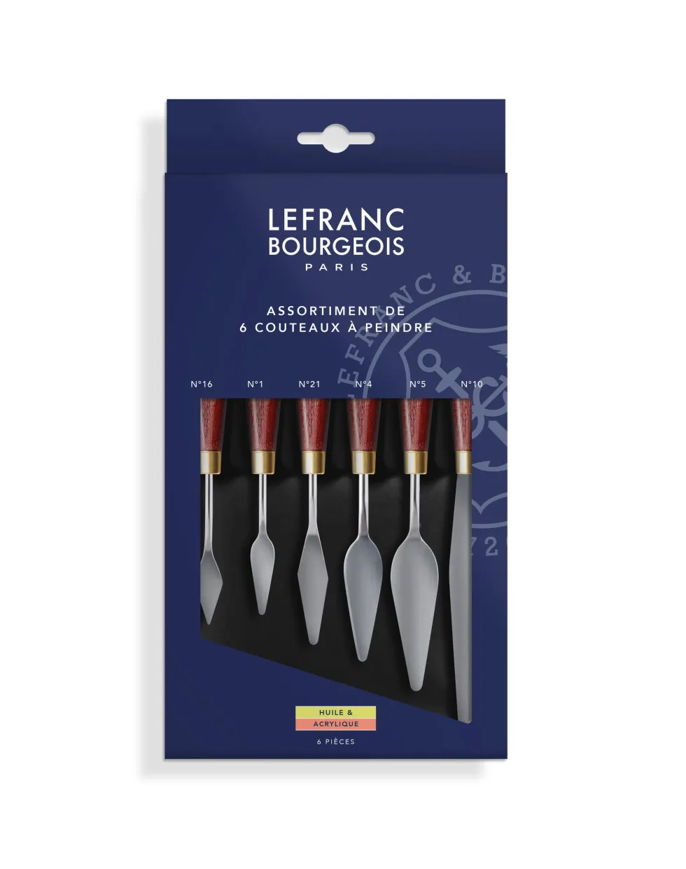 Zestaw szpachelek malarskich z drewnianą rączką - Lefranc & Bourgeois - 6 szt.