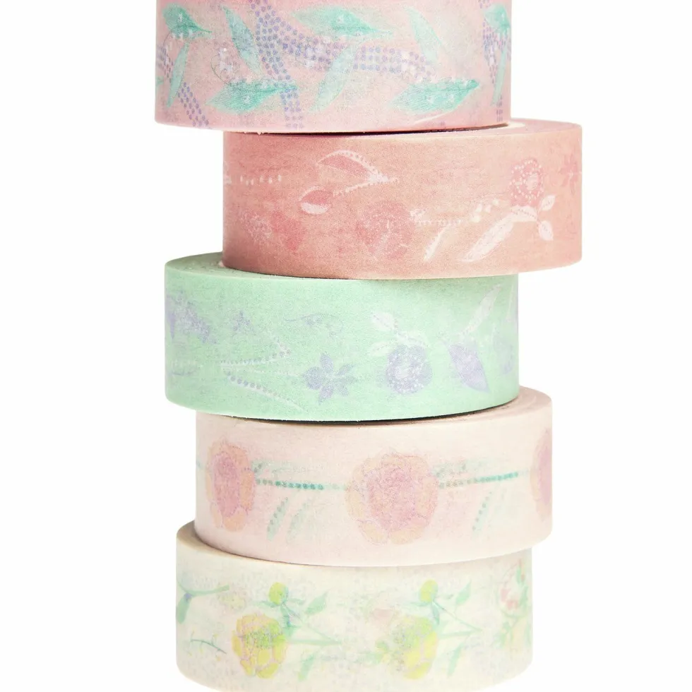 Zestaw taśm washi Flowers Pastel - Paper Poetry - 5 szt.