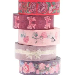 Zestaw taśm washi La Vie En Rose - Paper Poetry - 5 szt.
