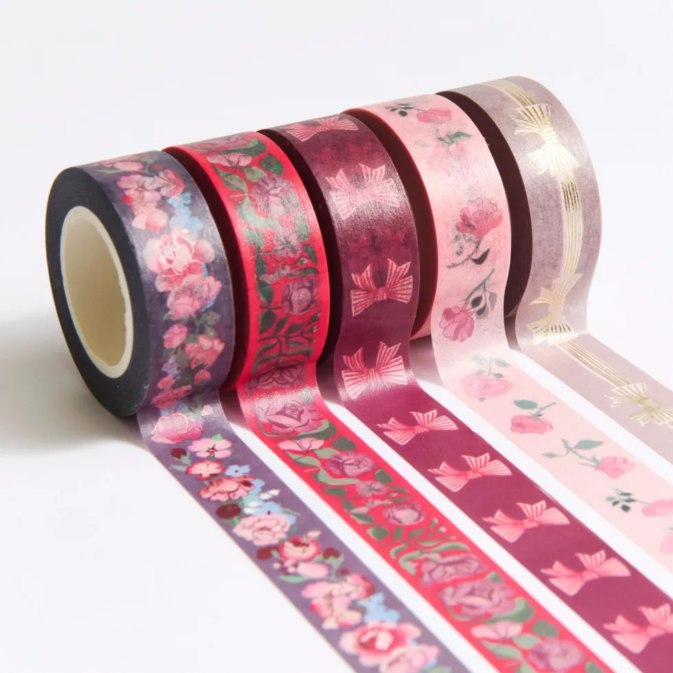 Zestaw taśm washi La Vie En Rose - Paper Poetry - 5 szt.