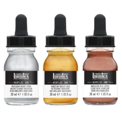 Zestaw tuszów akrylowych Iridescent - Liquitex - 3 kolory x 30 ml