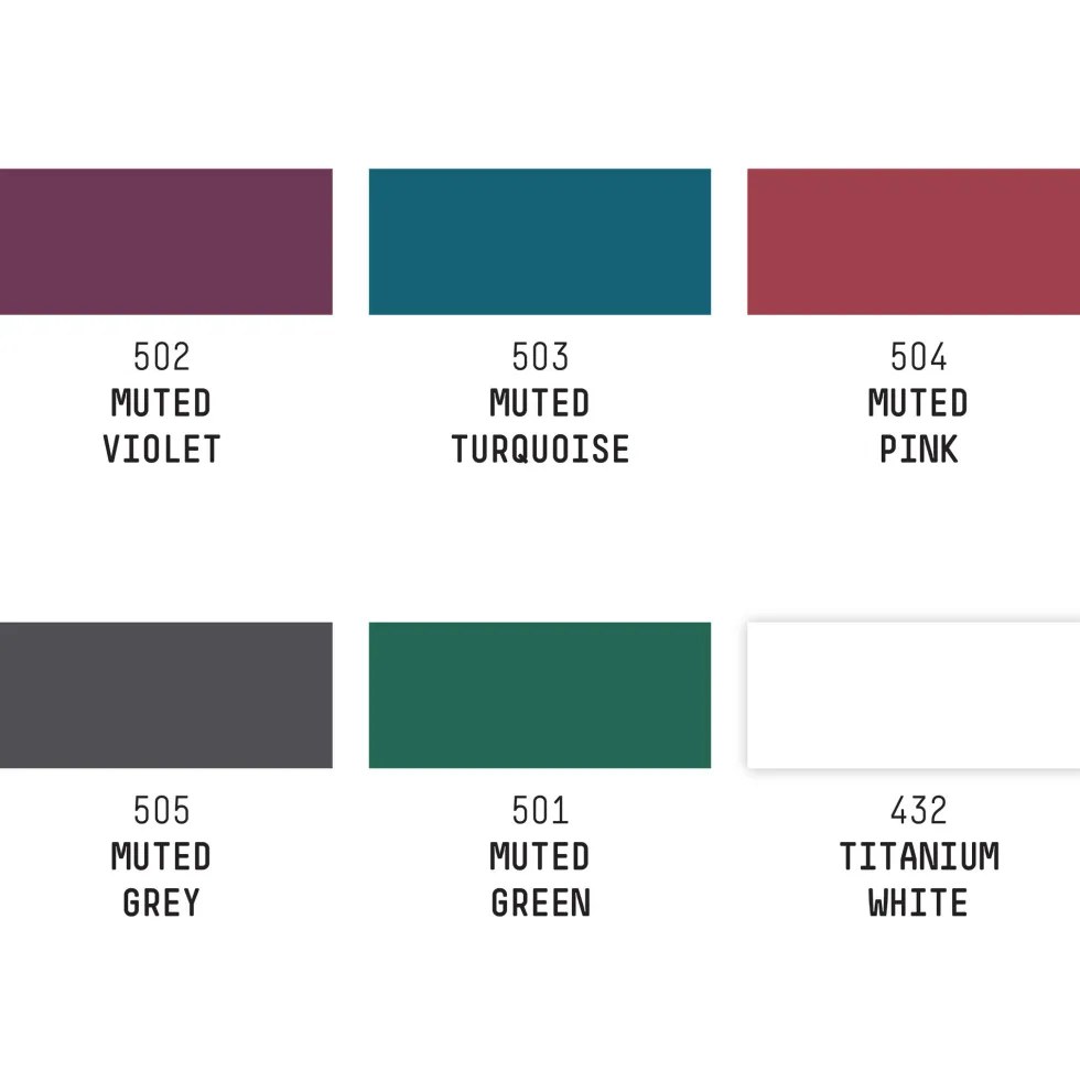 Zestaw tuszów akrylowych Muted Colors - Liquitex - 6 kolorów x 30 ml
