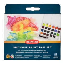 Zestaw tuszów akwarelowych Inktense w kostkach - Derwent - 24 szt.