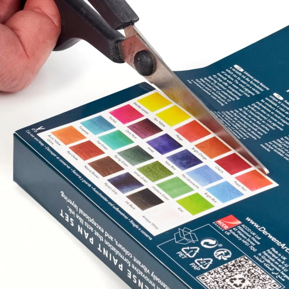 Zestaw tuszów akwarelowych Inktense w kostkach - Derwent - 24 szt.