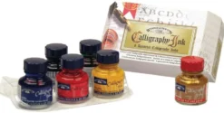Zestaw tuszów do kaligrafii - Winsor & Newton - 6 szt.