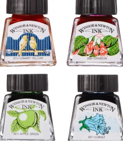 Zestaw tuszów rysunkowych - Winsor & Newton - Vibrant Tones, 4 szt.