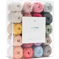 Zestaw włóczek bawełnianych Ricorumi DK - Rico Design - Pastel, 20 szt.
