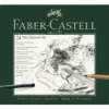 Zestaw węgli rysunkowych Pitt w kasecie metalowej - Faber-Castell - 24 szt.