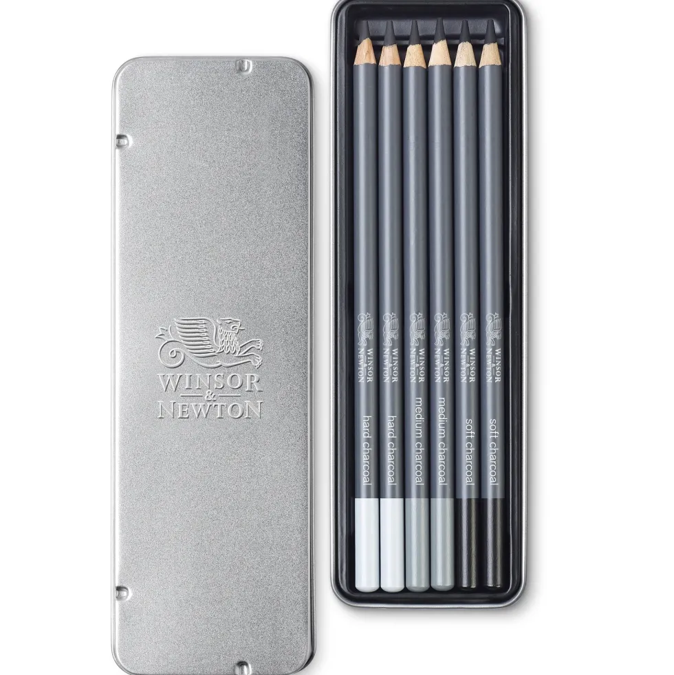 Zestaw węgli w ołówku Studio Collection - Winsor & Newton - 6 szt.