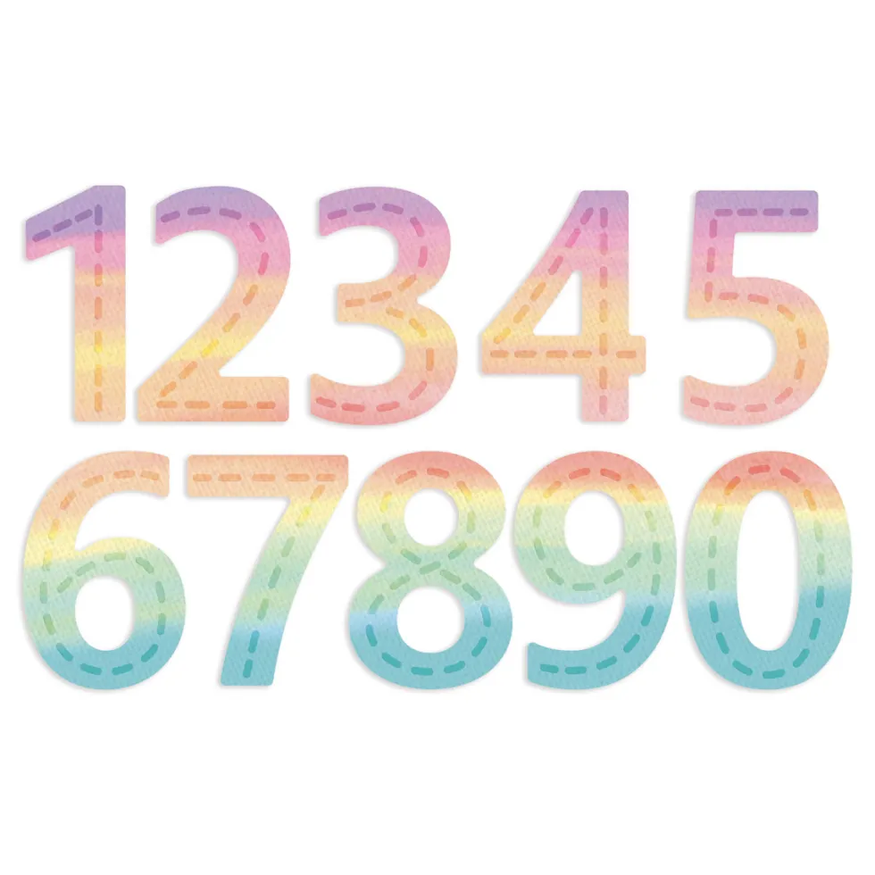 Zestaw wykrojników - DpCraft - Cyfry z przeszyciem, 10 szt.