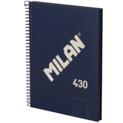 Zeszyt na spirali A5 - Milan - niebieski, gładki, 95 g/m2
