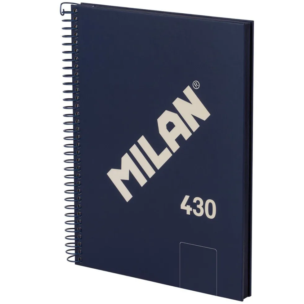 Zeszyt na spirali A5 - Milan - niebieski, gładki, 95 g/m2
