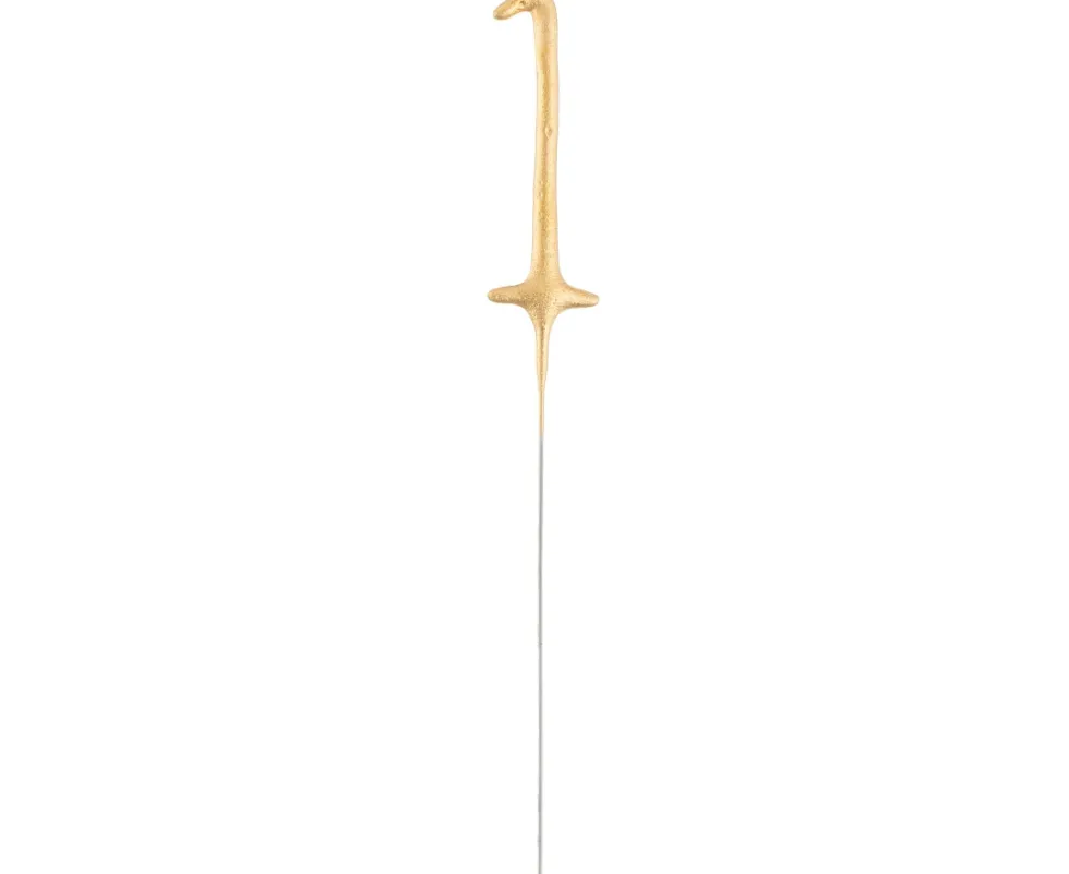 Zimne ognie Cyfra 1 - złota, 17 cm