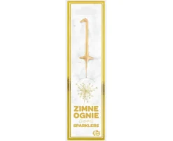 Zimne ognie Cyfra 1 - złota, 17 cm