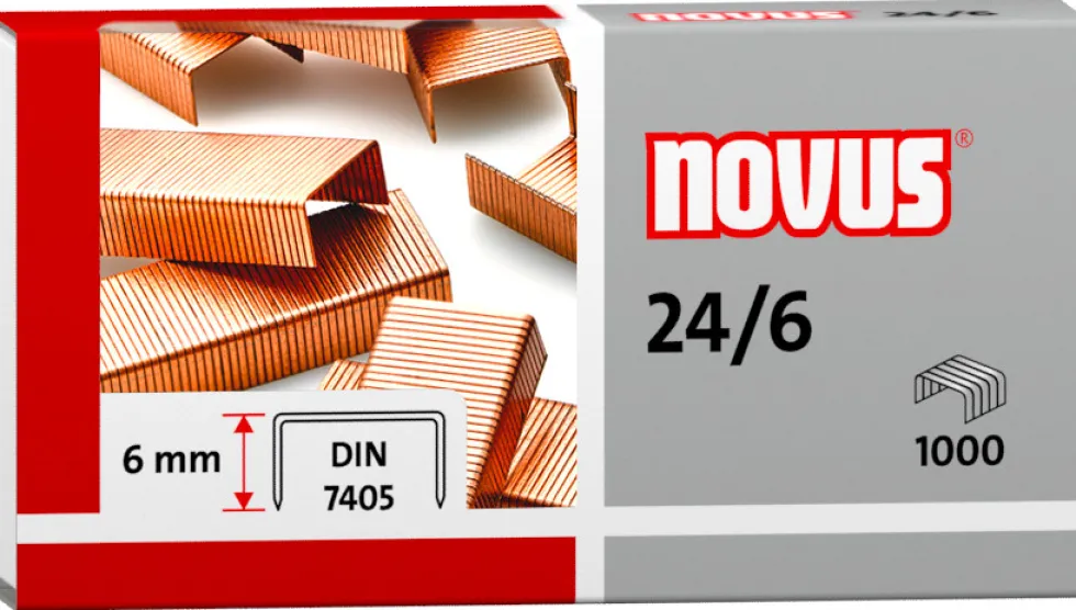 Zszywki miedziowane Novus 24/6 - 1000 szt.