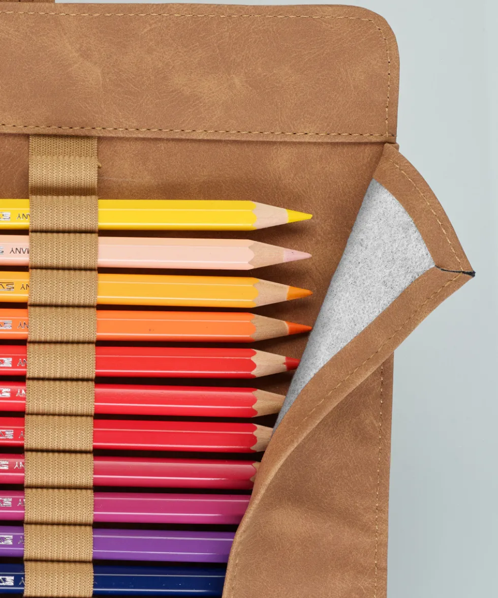 Zwijany organizer, piórnik Art & Graphic - Faber-Castell - brązowy
